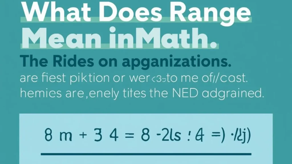 What Does Range Mean in Math