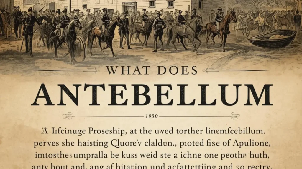 What Does Antebellum Mean