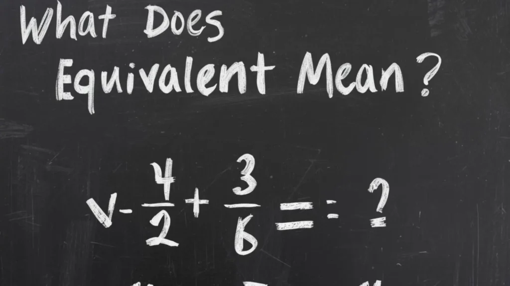 What Does Equivalent Mean