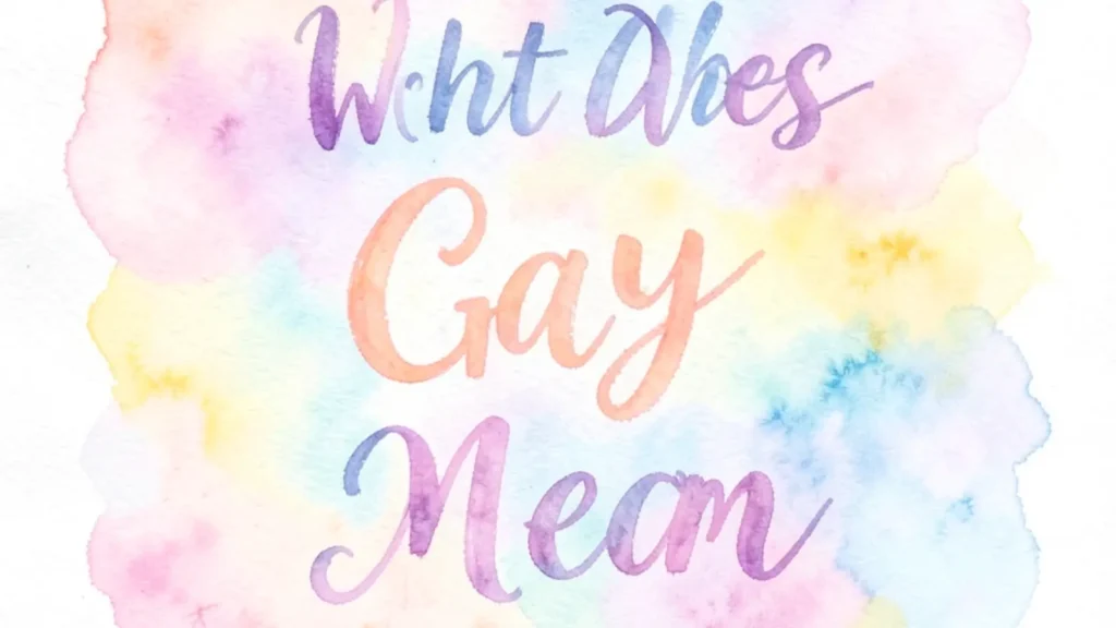 What Does Gay Mean