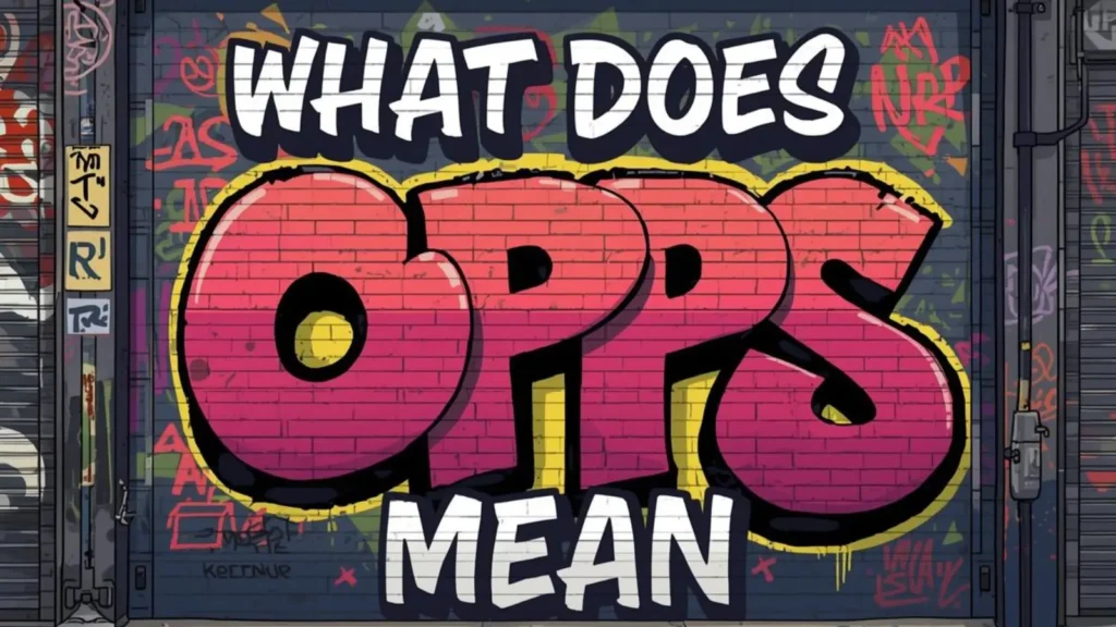 What Does Opps Mean