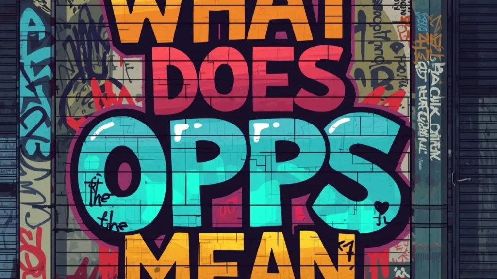 What Does Opps Mean